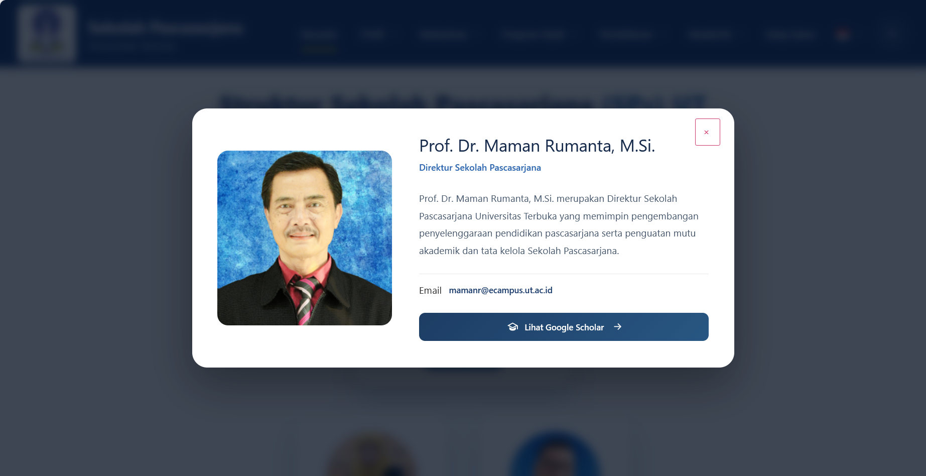 Informasi Pimpinan SPs UT